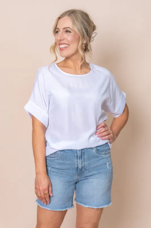 Gracie Top in White - Final Sale sold by Always Alice