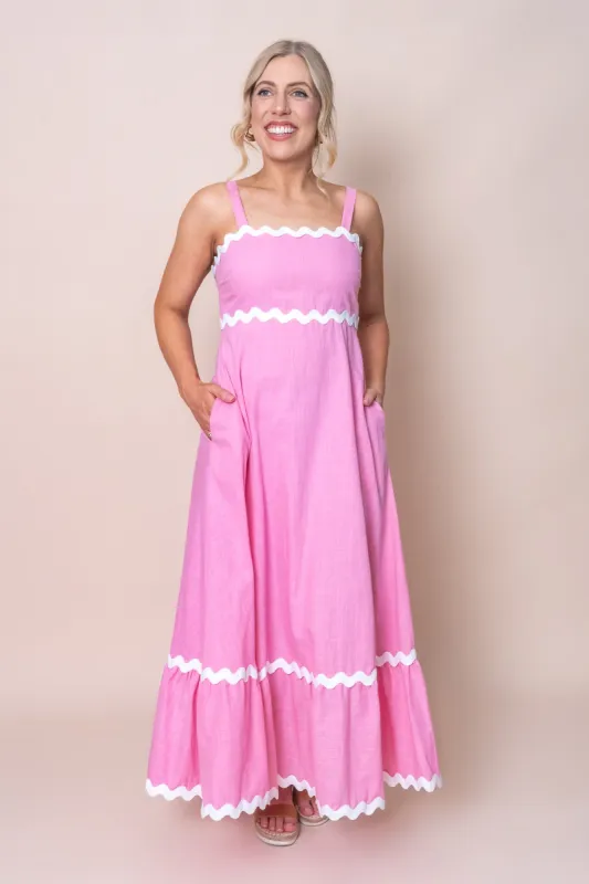 Mira Maxi Dress in Pink sold by Always Alice