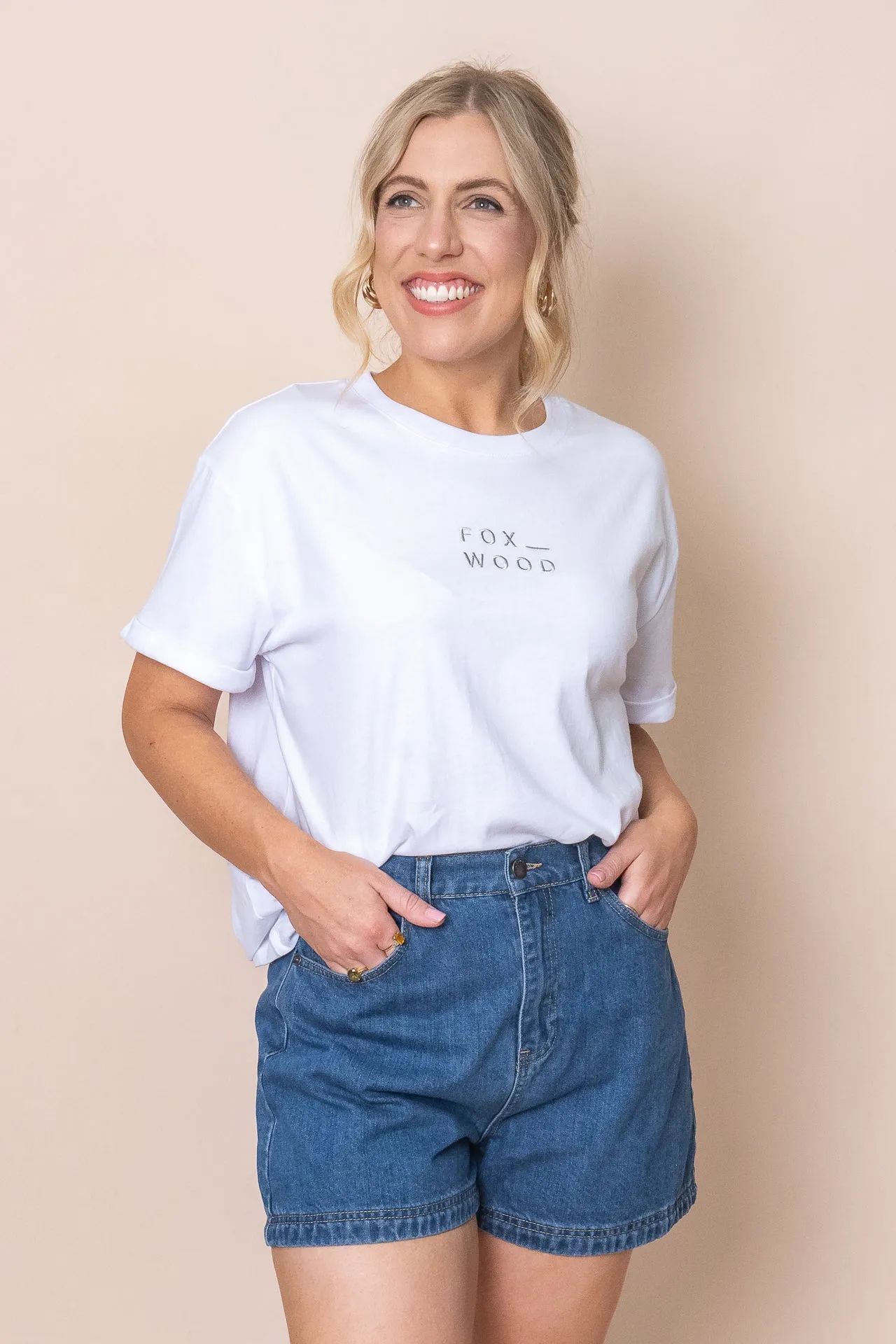 Huntleigh Oversized Tee in White - Foxwood sold by Always Alice product image thumbnail 3