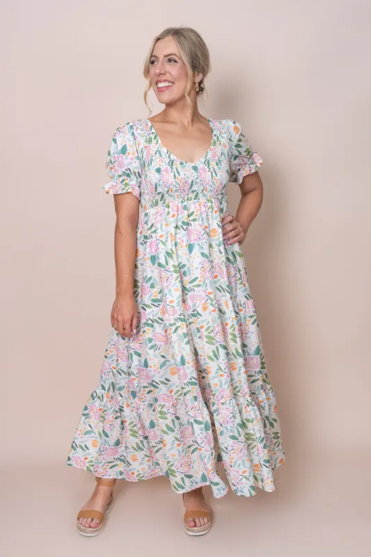 Helena Dress in White Multi - Final Sale sold by Always Alice