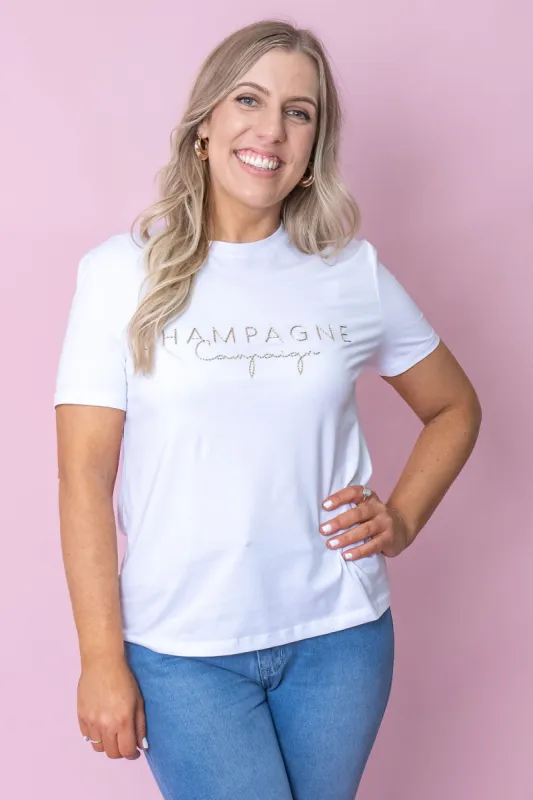 Nikki Tee in White - Final Sale sold by Always Alice