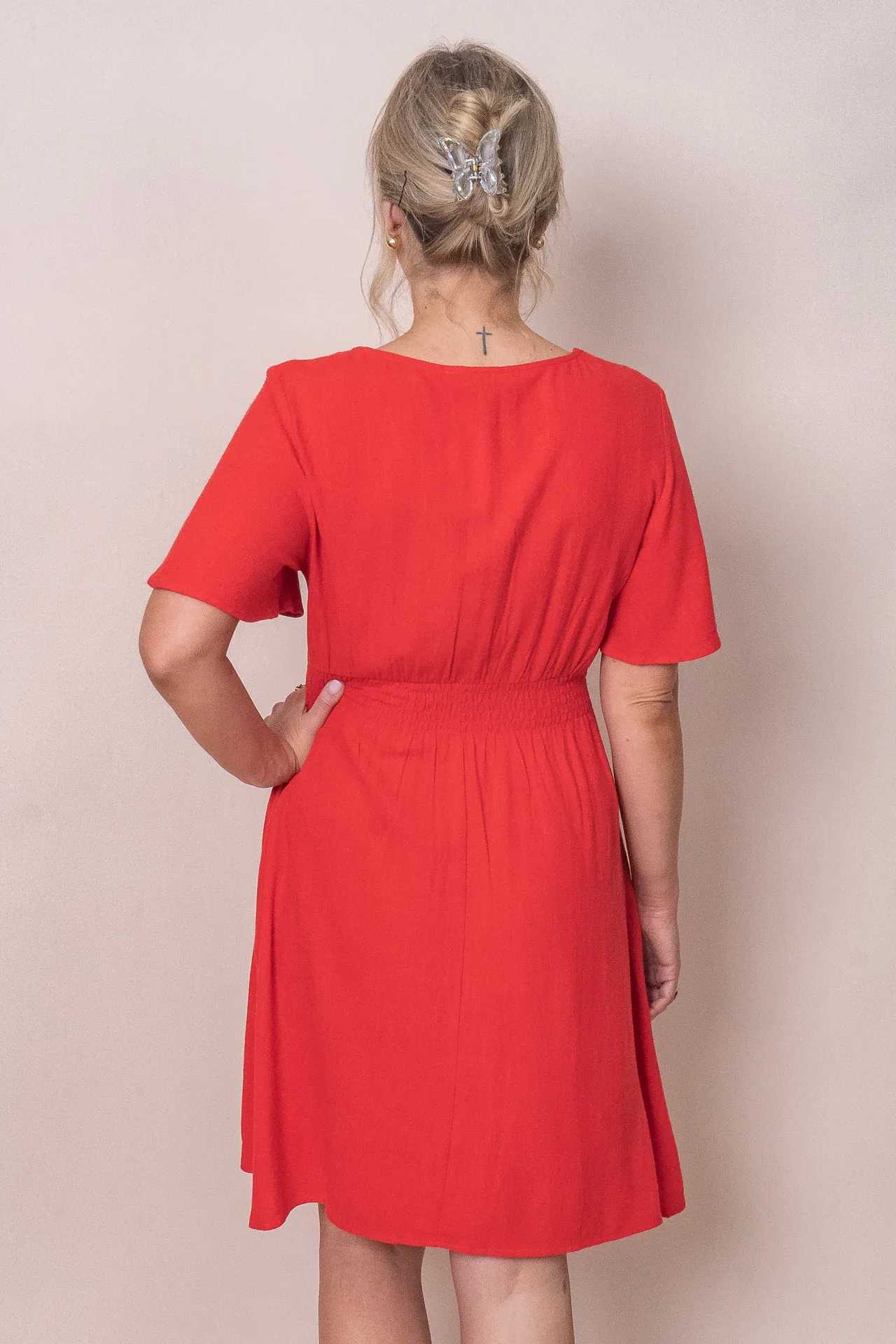 Delia Dress in Red - Final Sale sold by Always Alice product image thumbnail 5