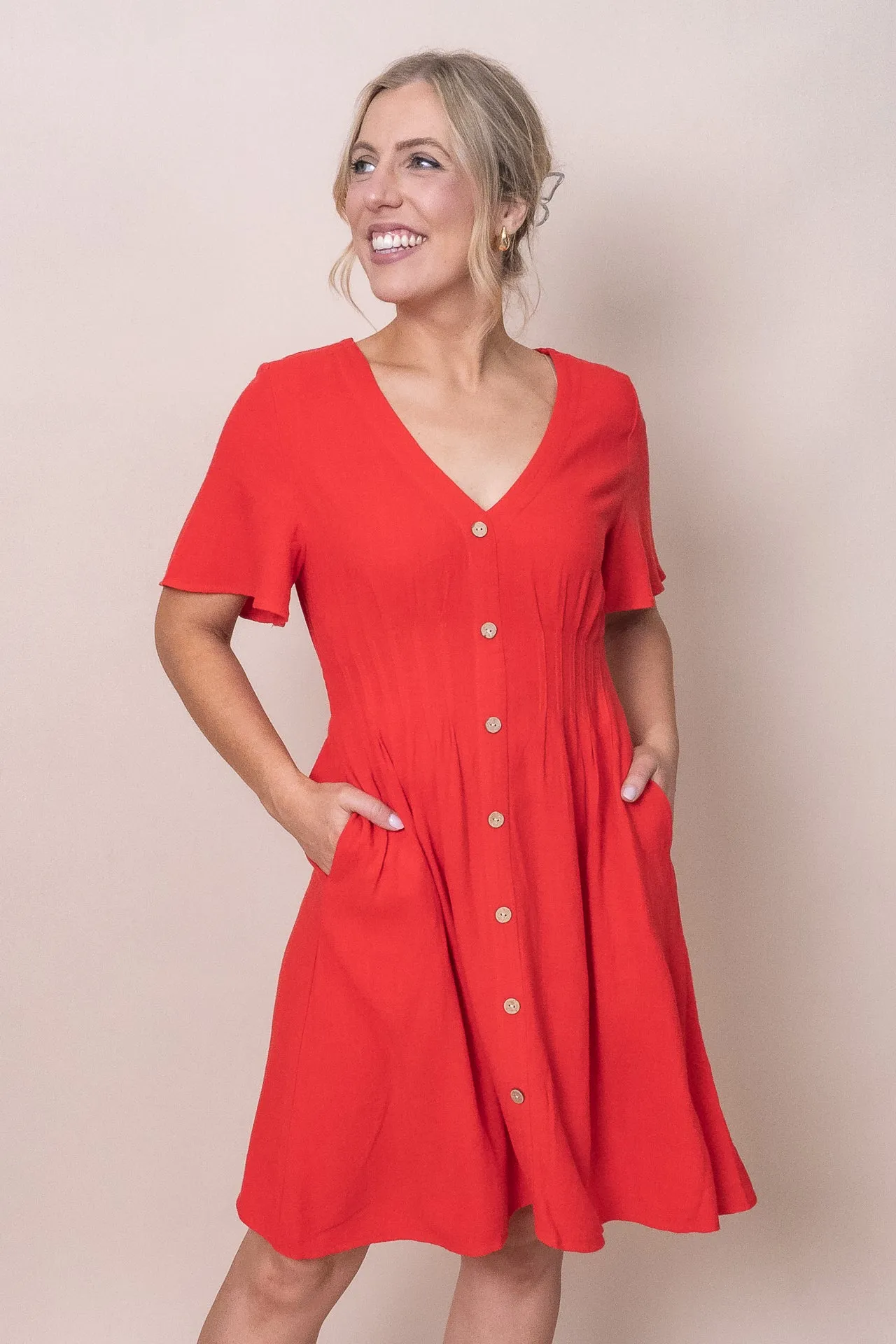 Delia Dress in Red - Final Sale sold by Always Alice