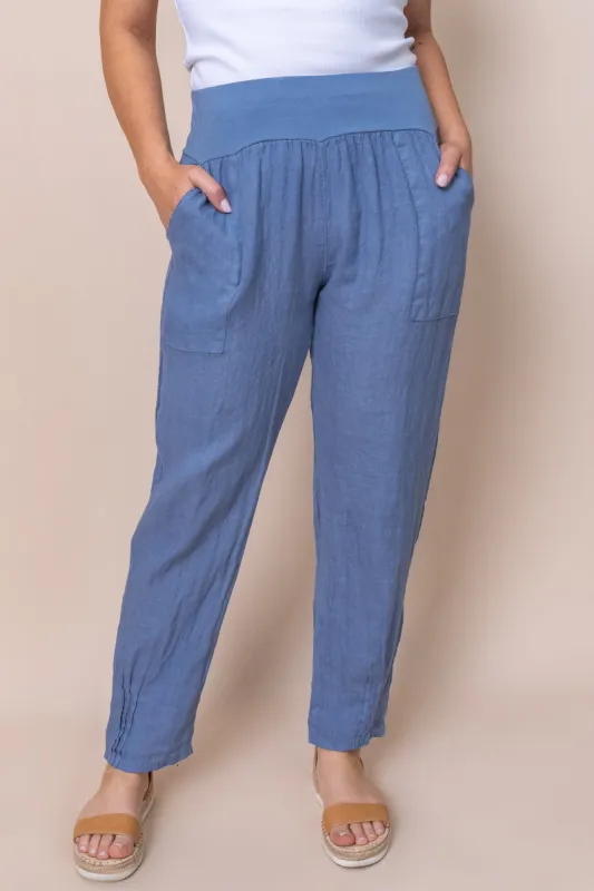 Sadie Pants in Blue - Final Sale sold by Always Alice