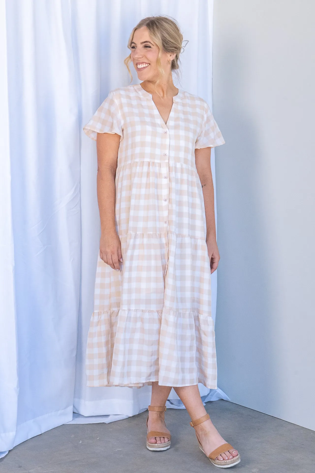 Yohana Dress in Latte - Final Sale sold by Always Alice