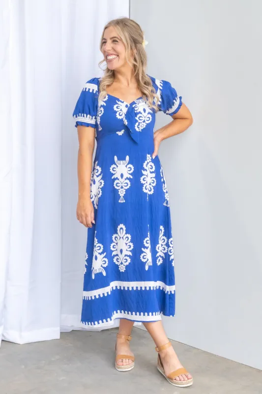 October Dress in Cobalt Blue sold by Always Alice