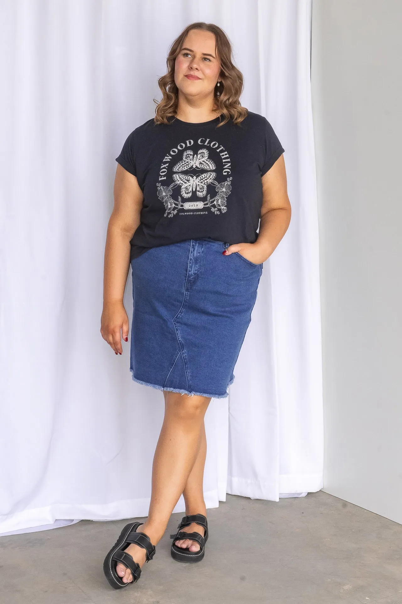 Vintage Butterfly Tee in Washed Black - Foxwood - Final Sale sold by Always Alice product image thumbnail 3