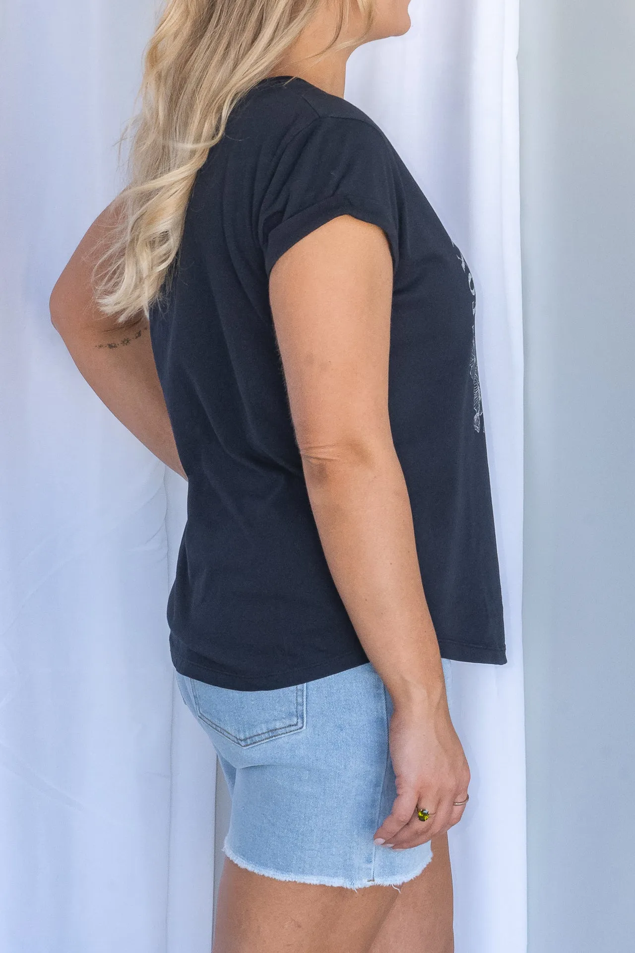 Vintage Butterfly Tee in Washed Black - Foxwood - Final Sale sold by Always Alice product image thumbnail 5