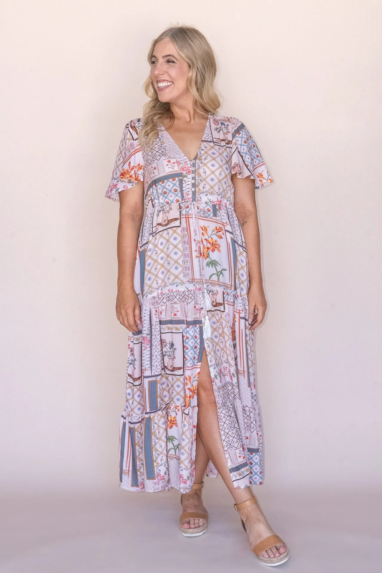 Fiorella Maxi Dress in Vintage White sold by Always Alice product image thumbnail 2