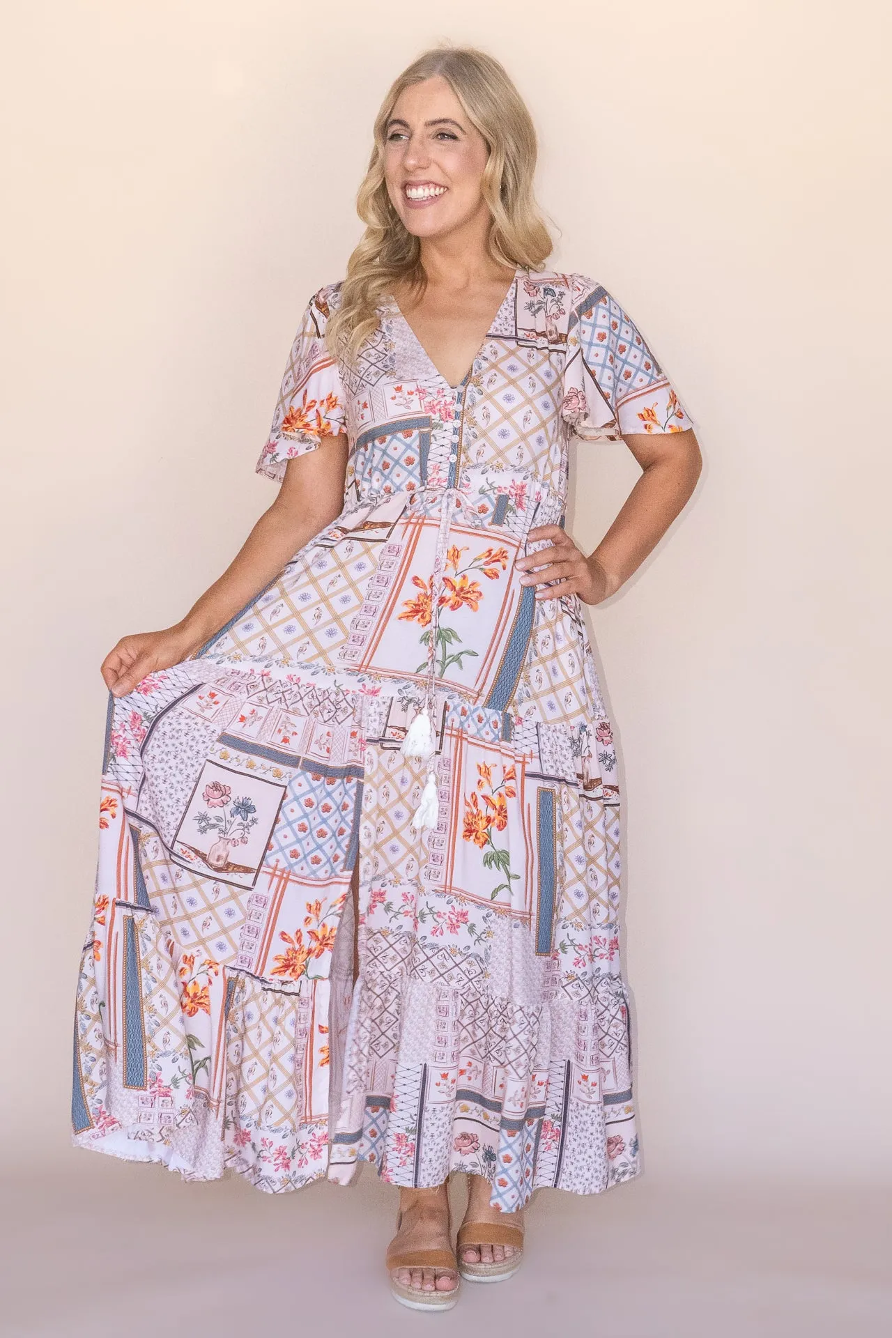 Fiorella Maxi Dress in Vintage White sold by Always Alice product image thumbnail 3