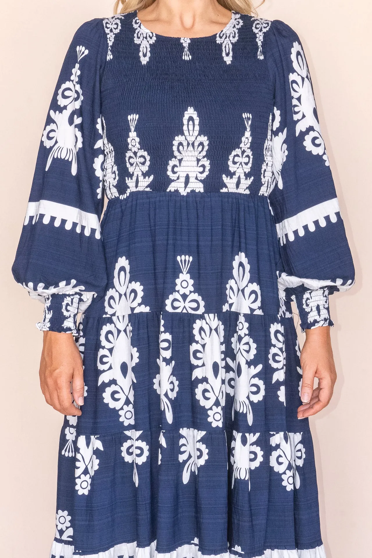 Whisper Midi Dress in Navy sold by Always Alice product image thumbnail 4