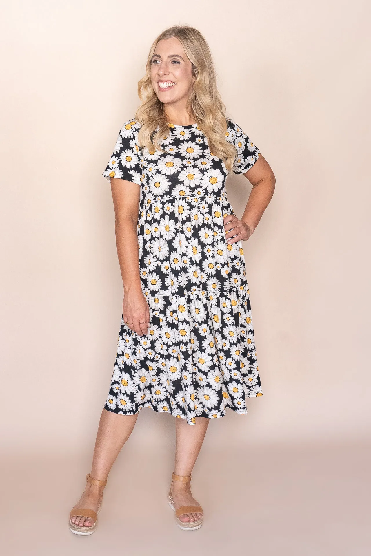 Debra Midi Dress in Black sold by Always Alice