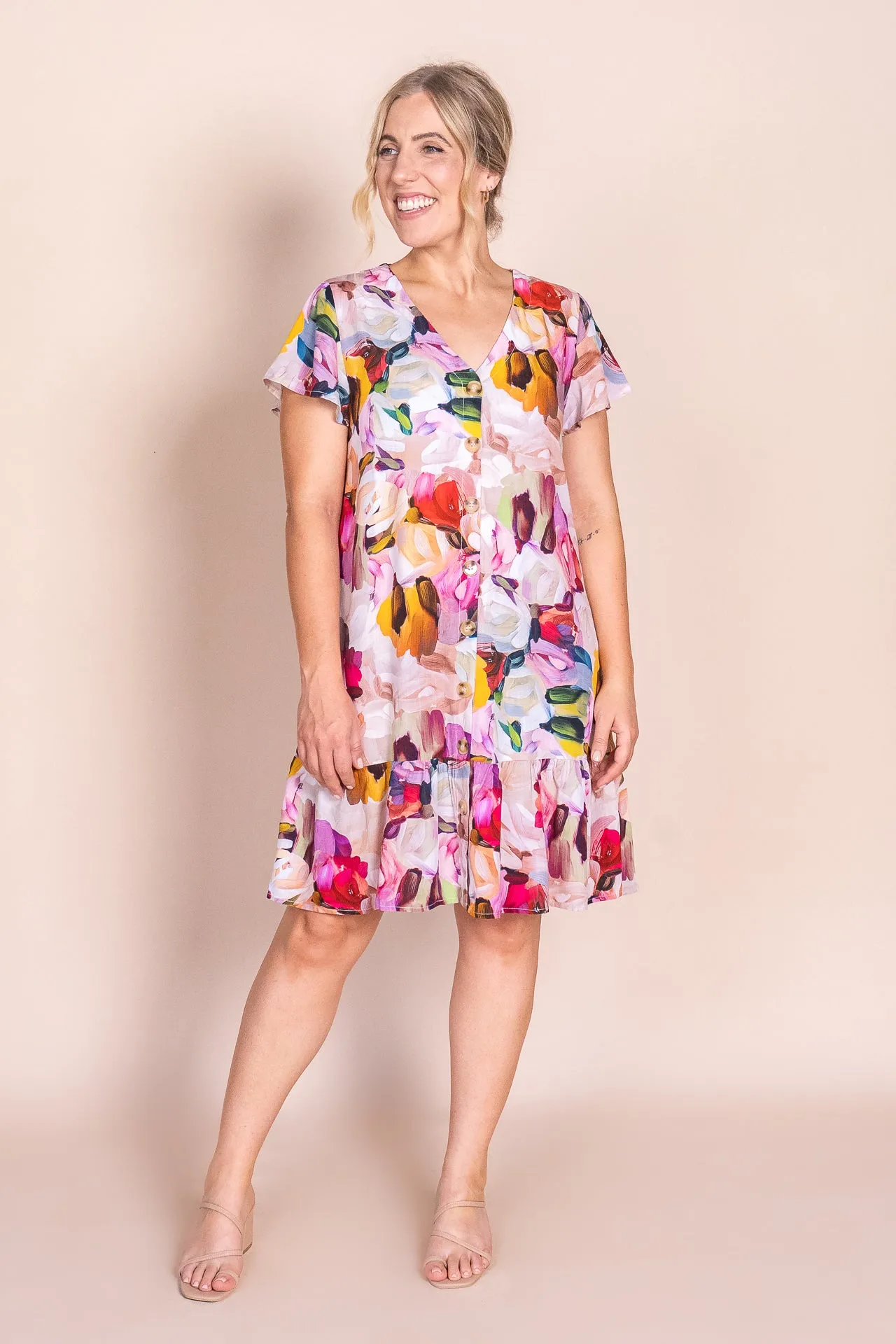 Zimi Floral Dress in Multi sold by Always Alice