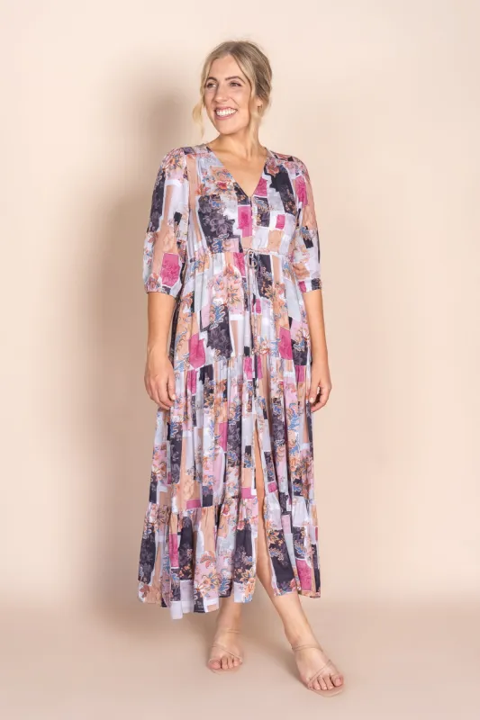 Helia Maxi Dress in Mocha Multi sold by Always Alice