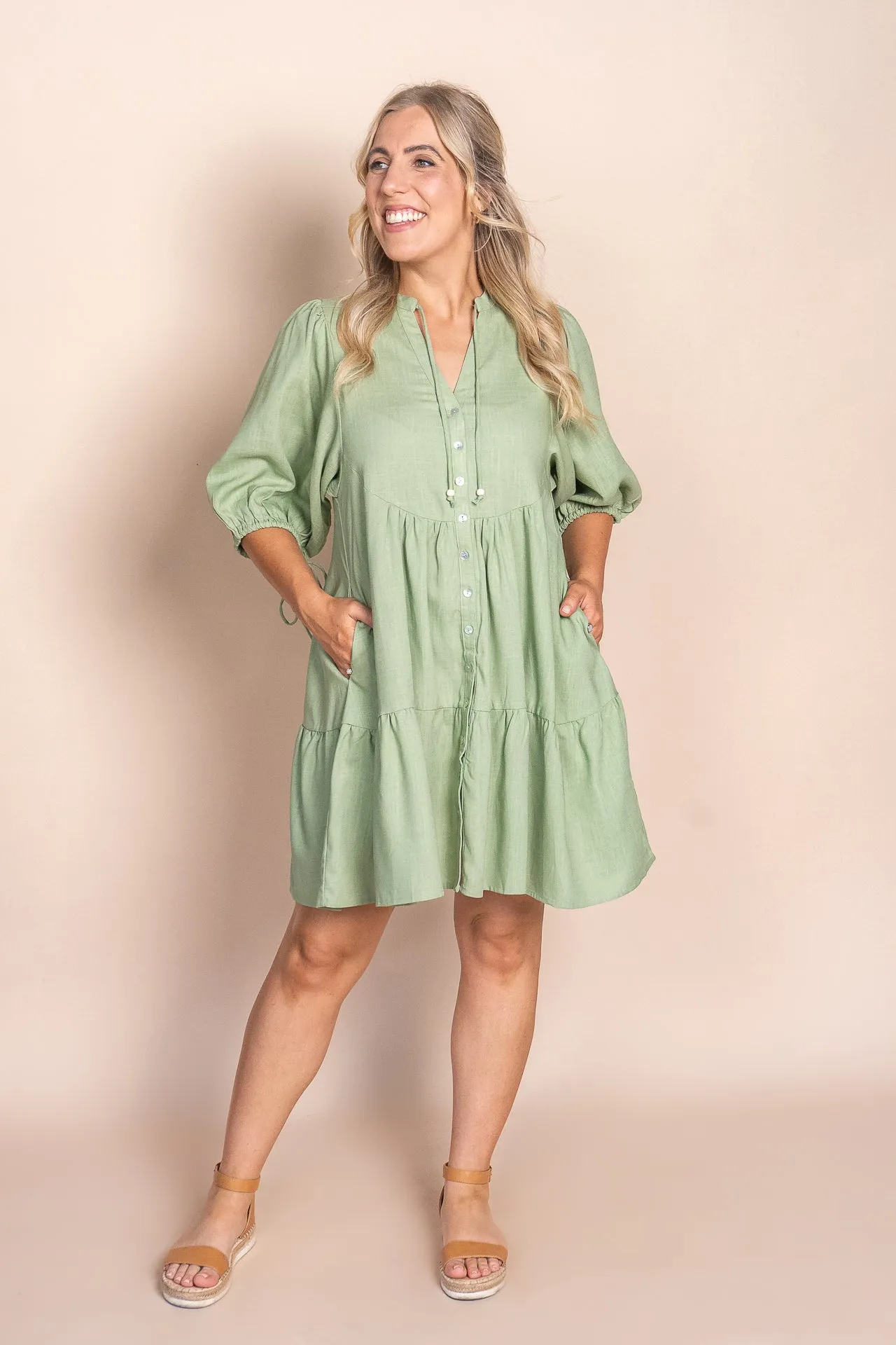 Claudia Dress in Sage sold by Always Alice product image thumbnail 2