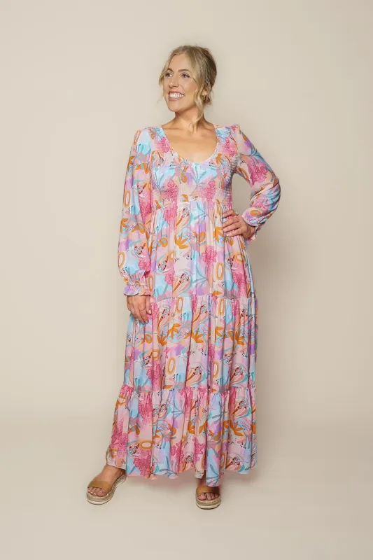 Tara Maxi Dress in Pink sold by Always Alice