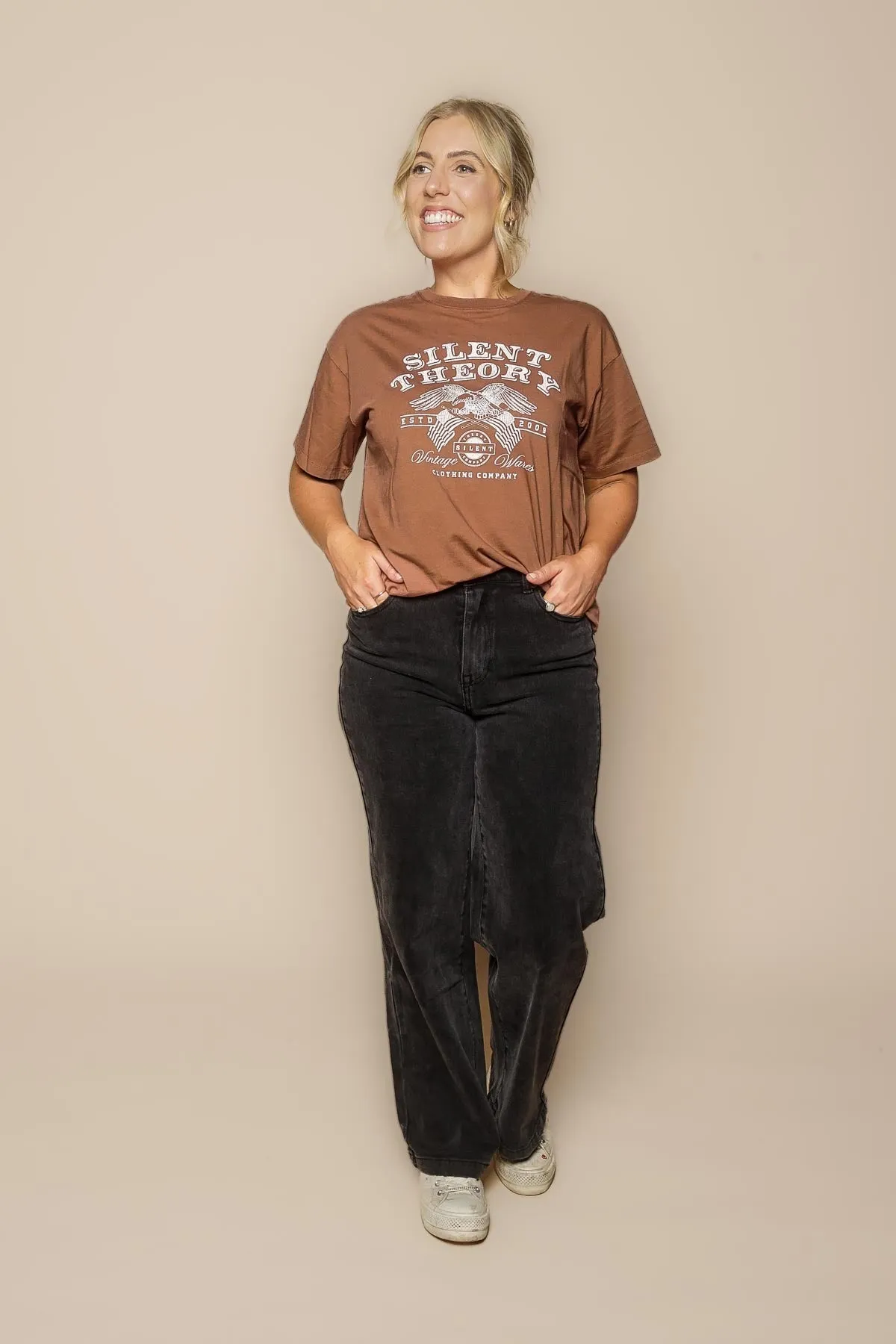 Jacqui Wide Leg Jeans in Washed Black - All About Eve sold by Always Alice product image thumbnail 4