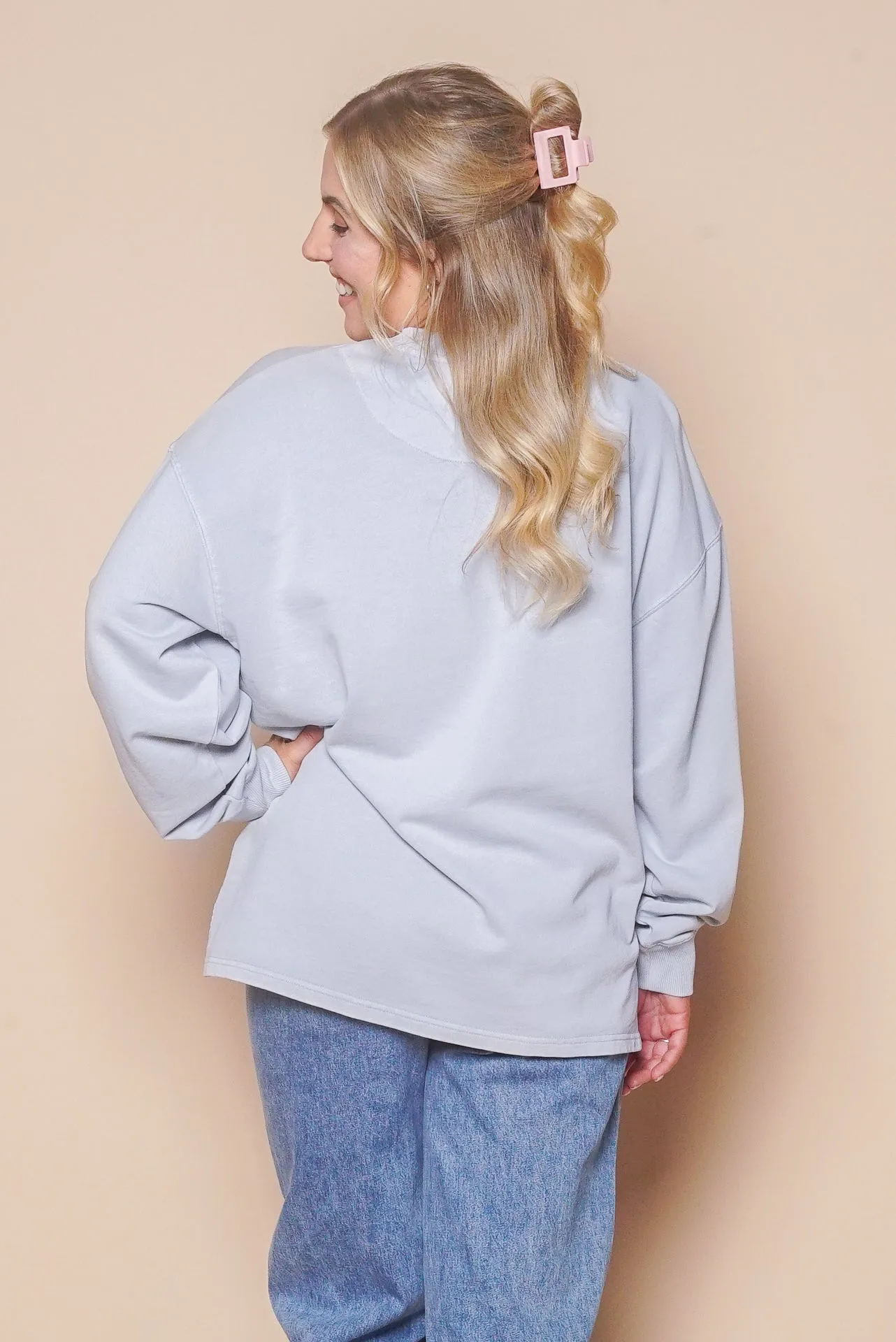 AAE Washed Relaxed Crew in Light Blue - All About Eve sold by Always Alice product image thumbnail 4