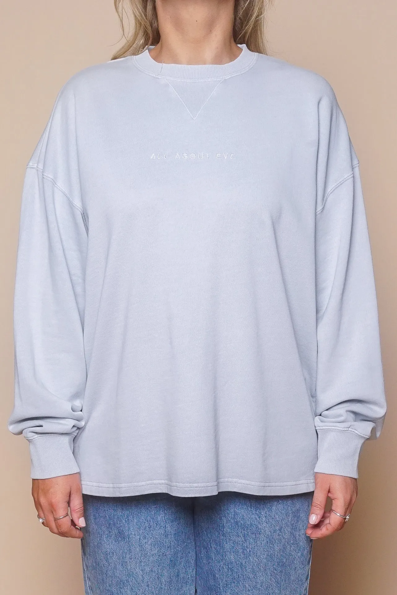 AAE Washed Relaxed Crew in Light Blue - All About Eve sold by Always Alice product image thumbnail 3