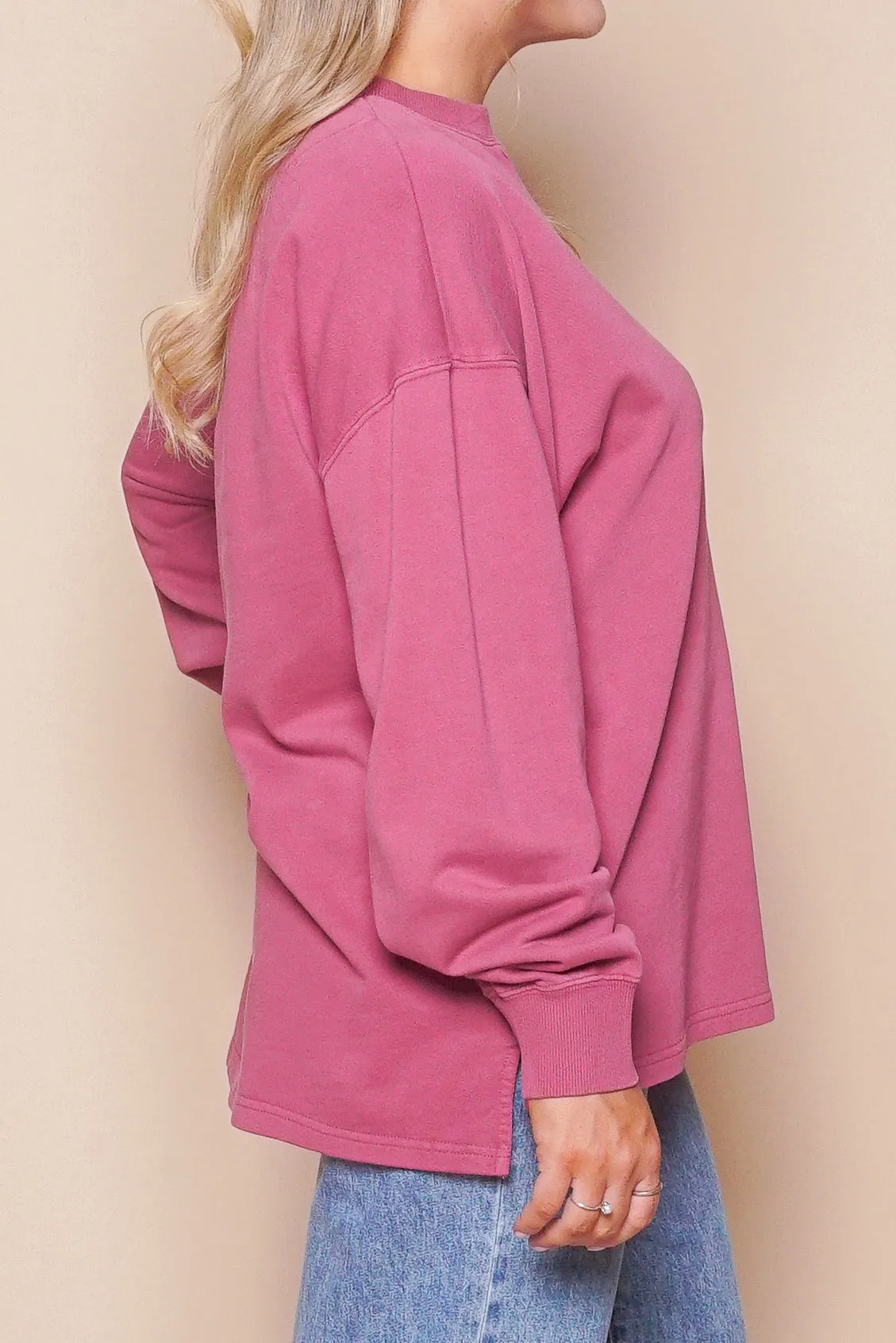 AAE Washed Relaxed Crew in Blush - All About Eve sold by Always Alice product image thumbnail 4