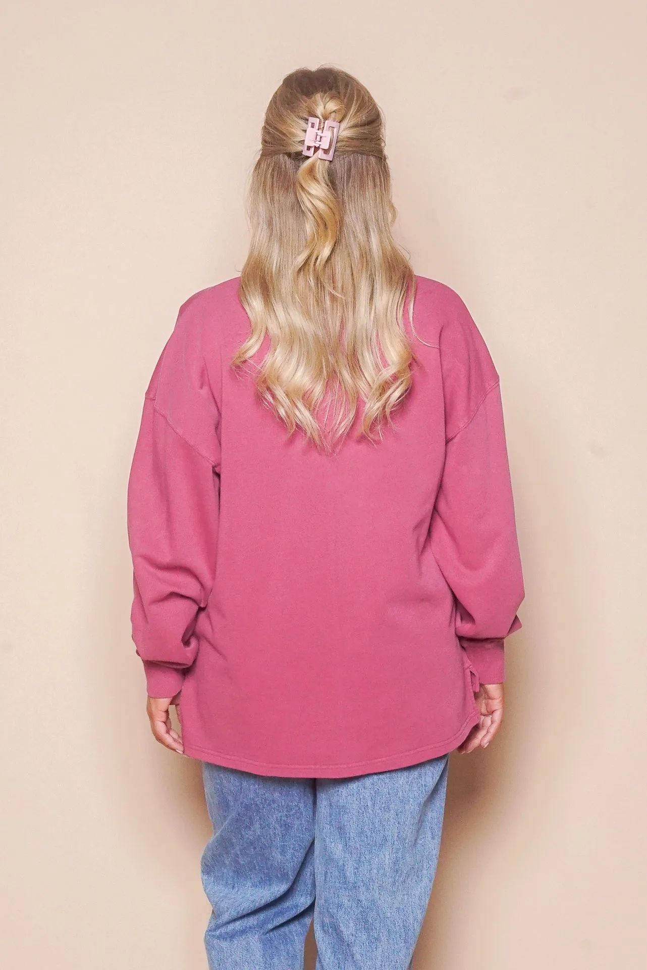 AAE Washed Relaxed Crew in Blush - All About Eve sold by Always Alice product image thumbnail 5