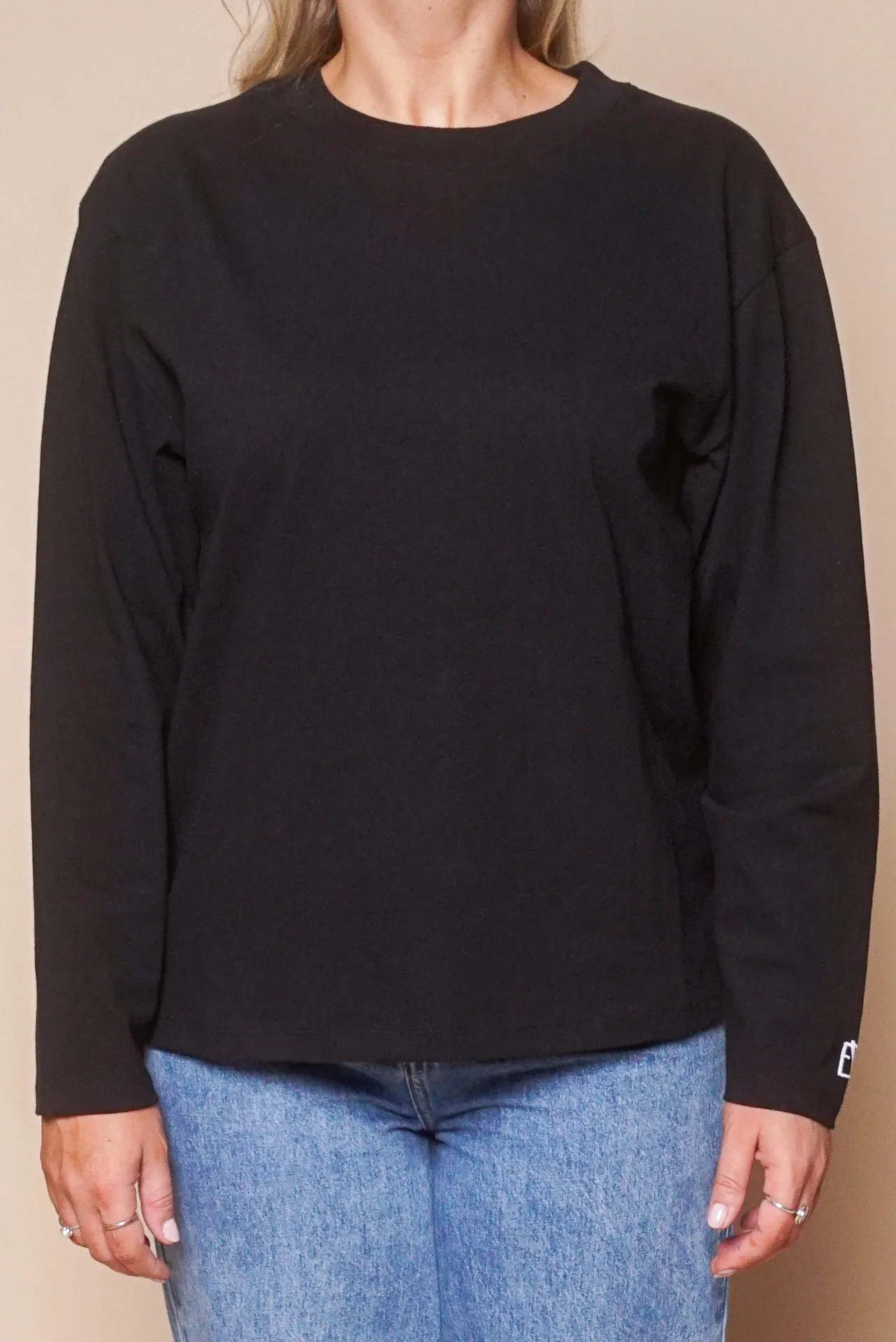 Eve Basic Monogram L/S Tee in Black - All About Eve sold by Always Alice product image thumbnail 2