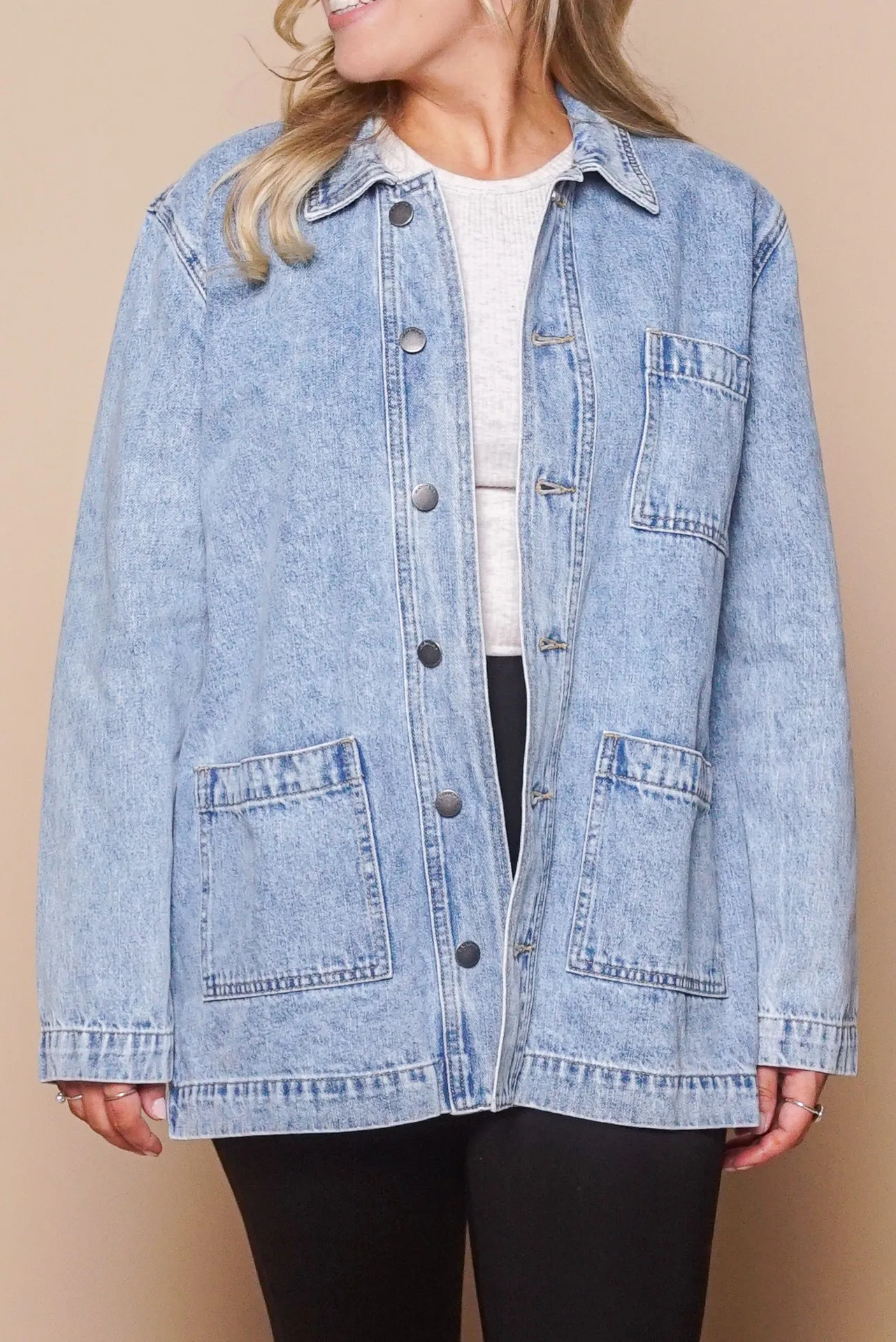 Billie Shacket in Light Blue - All About Eve sold by Always Alice product image thumbnail 3