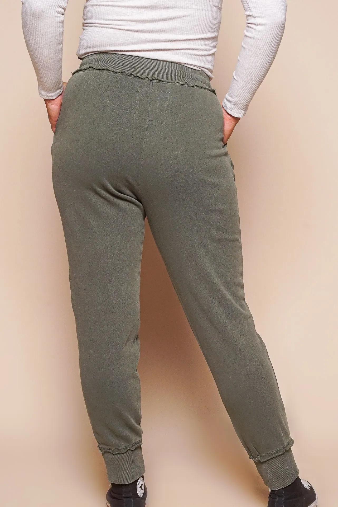 Simplified Track Pants in Khaki - Foxwood sold by Always Alice product image thumbnail 4