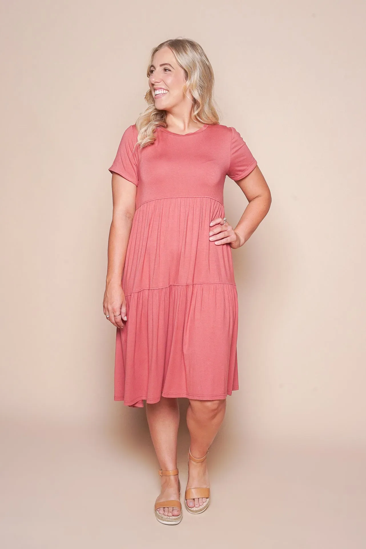 Pauline Midi Dress in Rosewood sold by Always Alice product image thumbnail 3