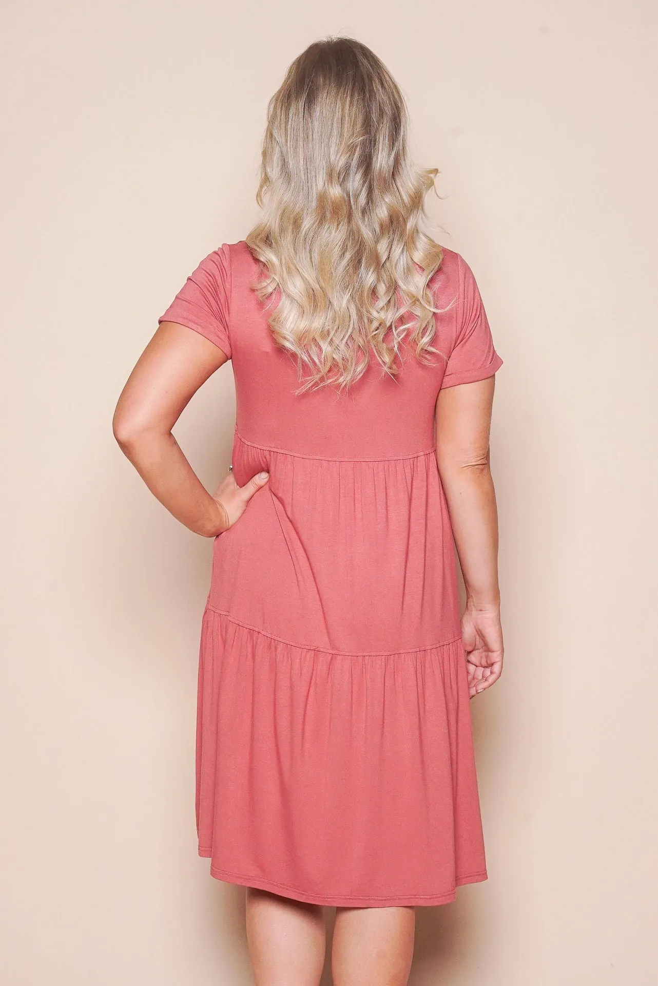 Pauline Midi Dress in Rosewood sold by Always Alice product image thumbnail 5