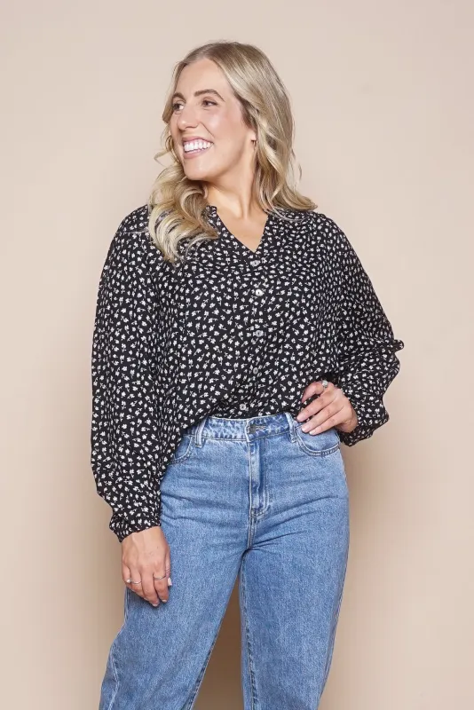 Wren L/S Shirt in Black - All About Eve sold by Always Alice