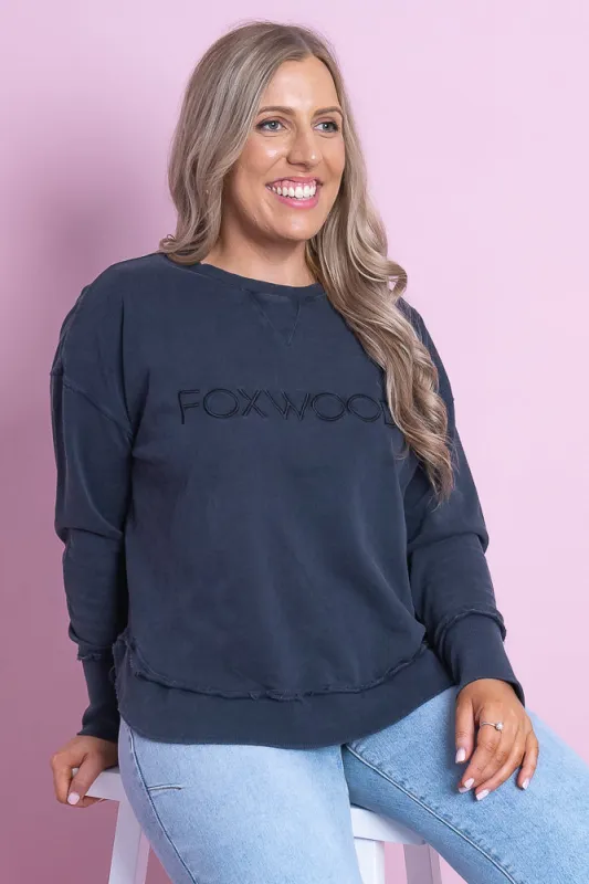 Washed Simplified Crew in Navy - Foxwood made by Foxwood Clothing