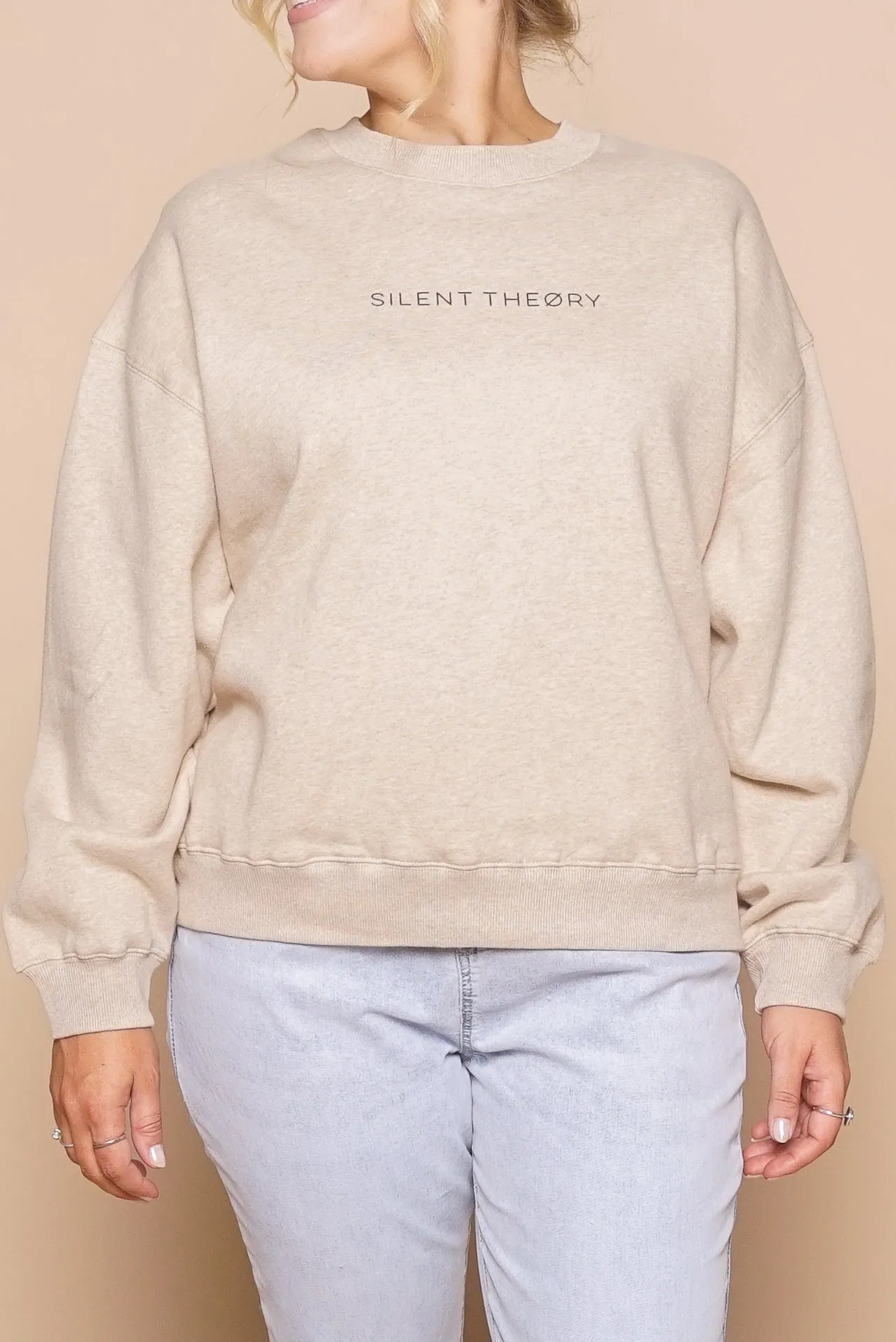 Logo Crew in Oat Marle - Silent Theory sold by Always Alice