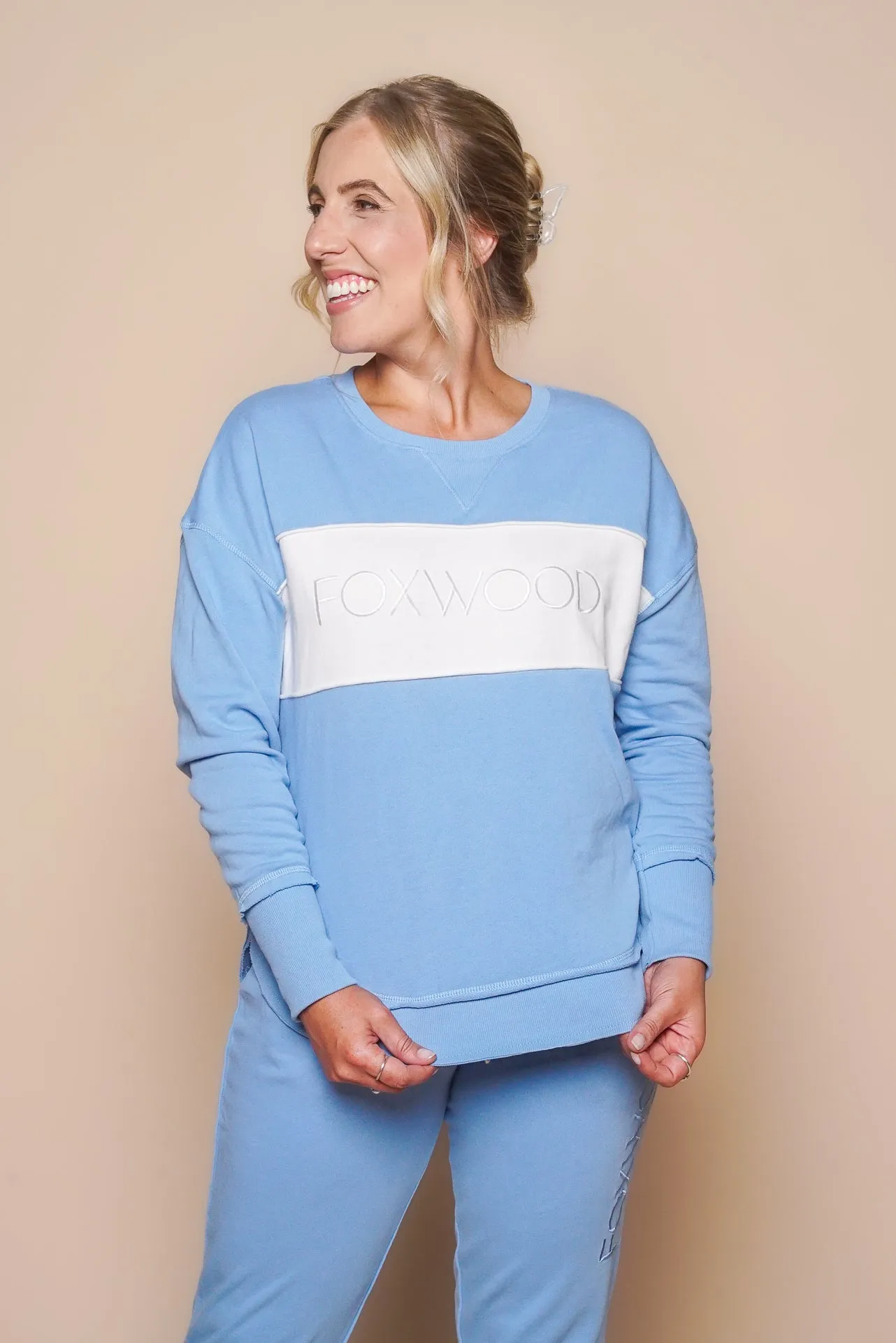 Simplified Tonal Crew in Blue - Foxwood sold by Always Alice product image thumbnail 2