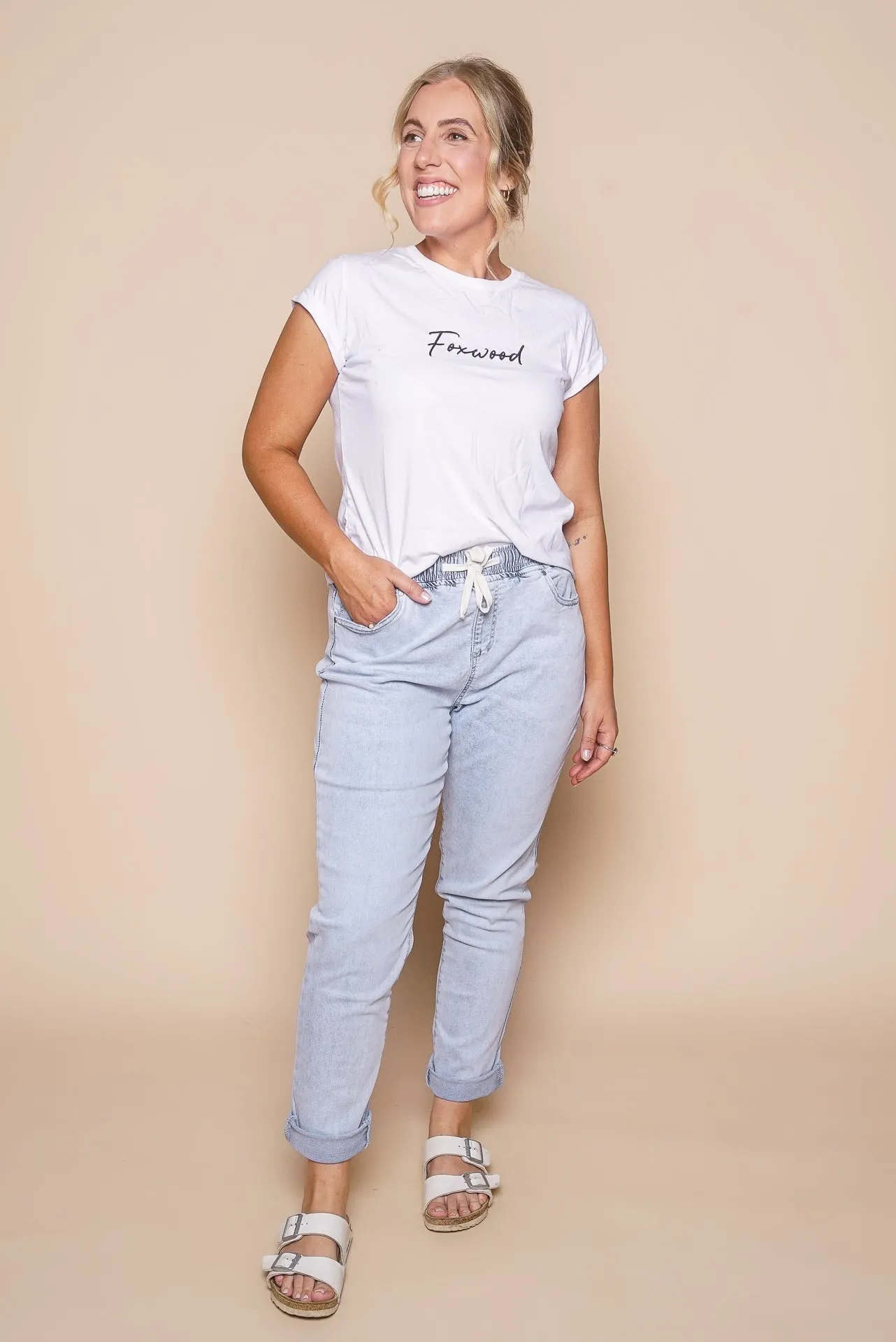 Juliette Joggers in Vintage Pale Blue - Foxwood sold by Always Alice product image thumbnail 2