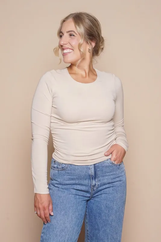 Kylie L/S Top in Oat - All About Eve sold by Always Alice