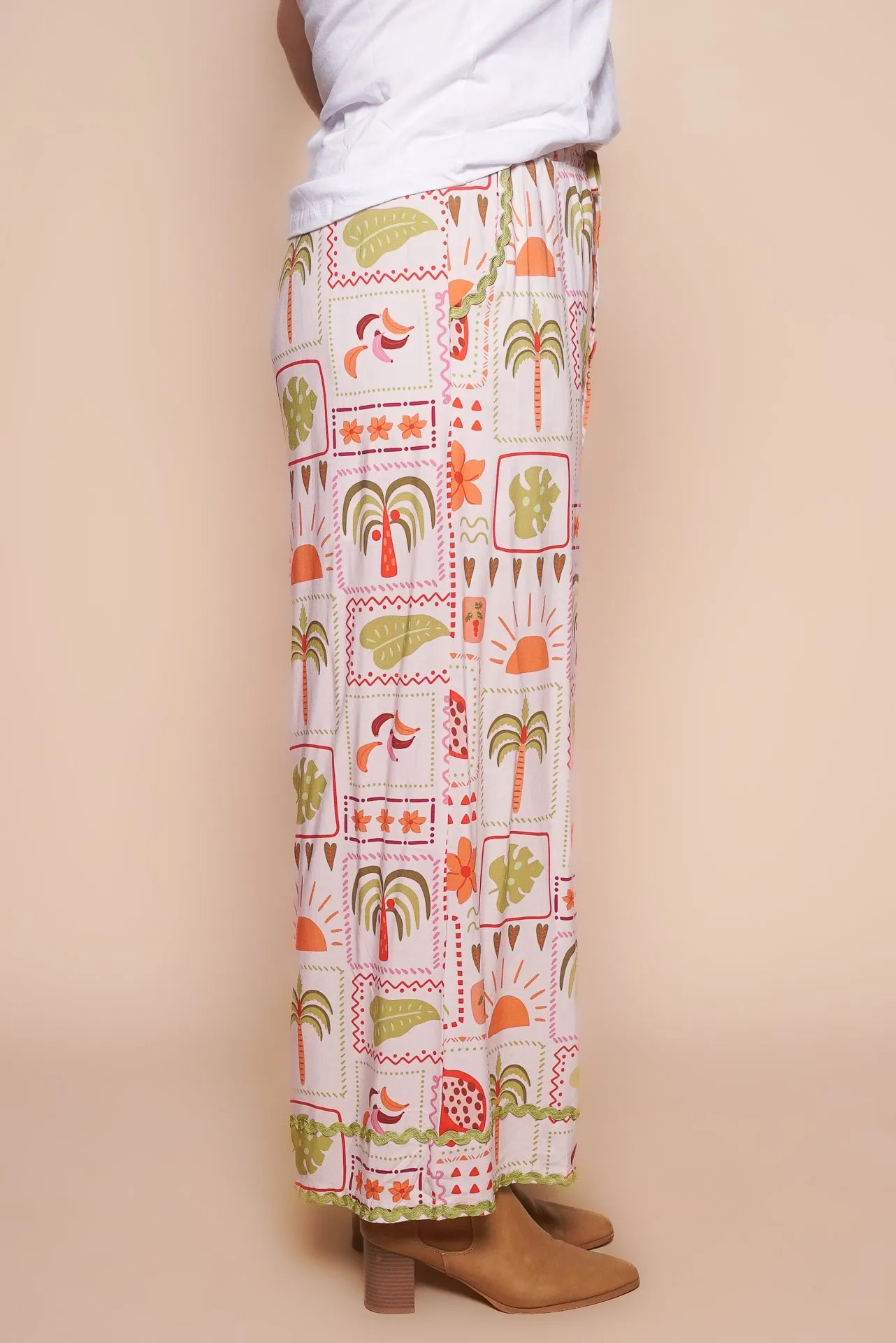 Olivia Pants in Beige Multi sold by Always Alice product image thumbnail 3