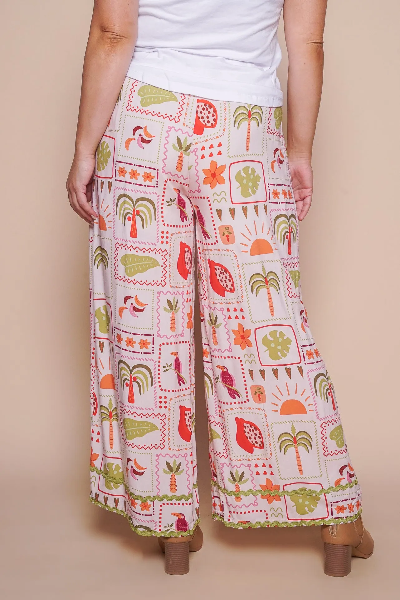 Olivia Pants in Beige Multi sold by Always Alice product image thumbnail 4