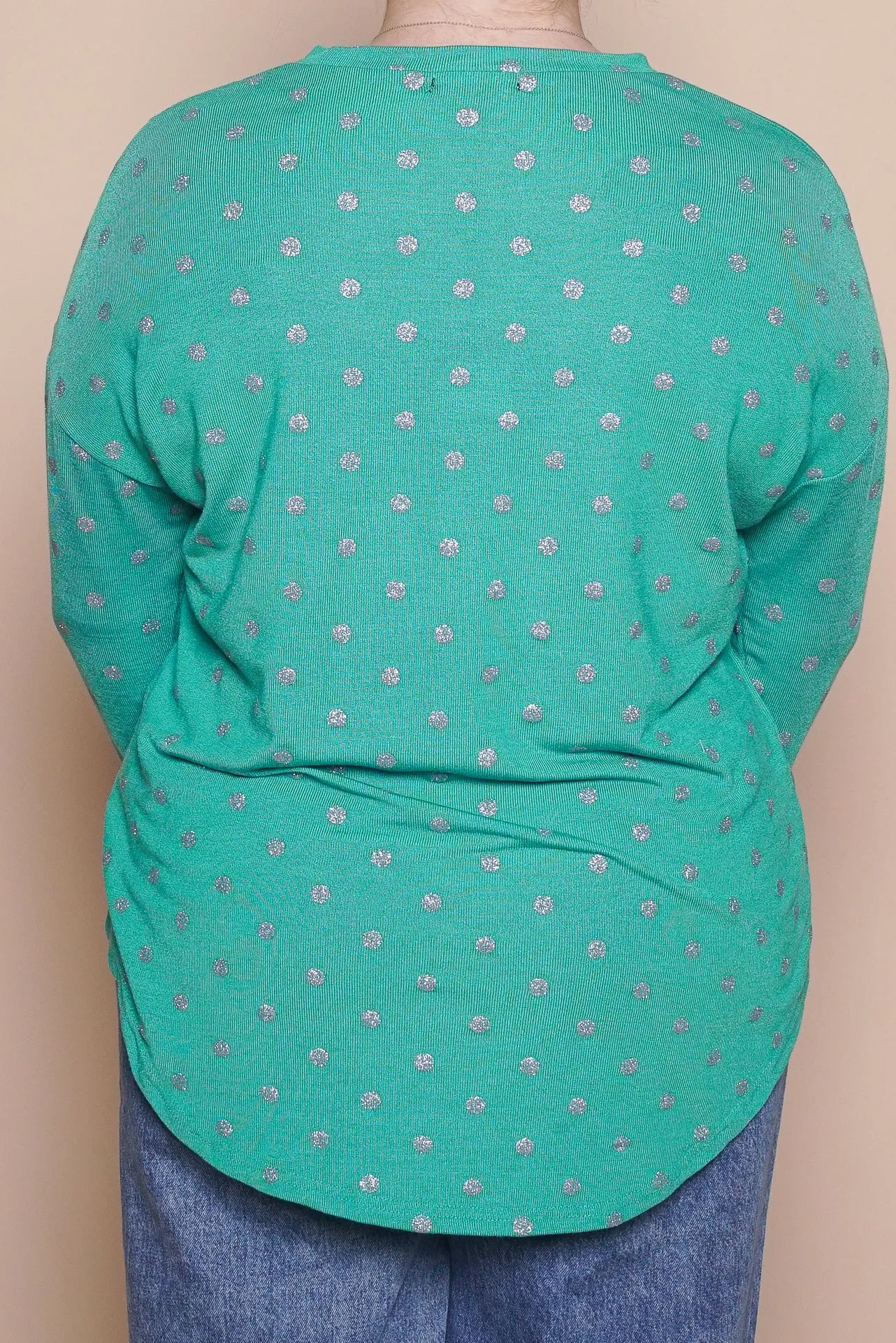 Pandora Glitter Polka Dot Top in Jade sold by Always Alice product image thumbnail 4