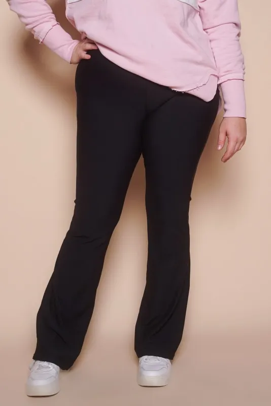 Active Rib Flare Legging Pants in Black - All About Eve sold by Always Alice