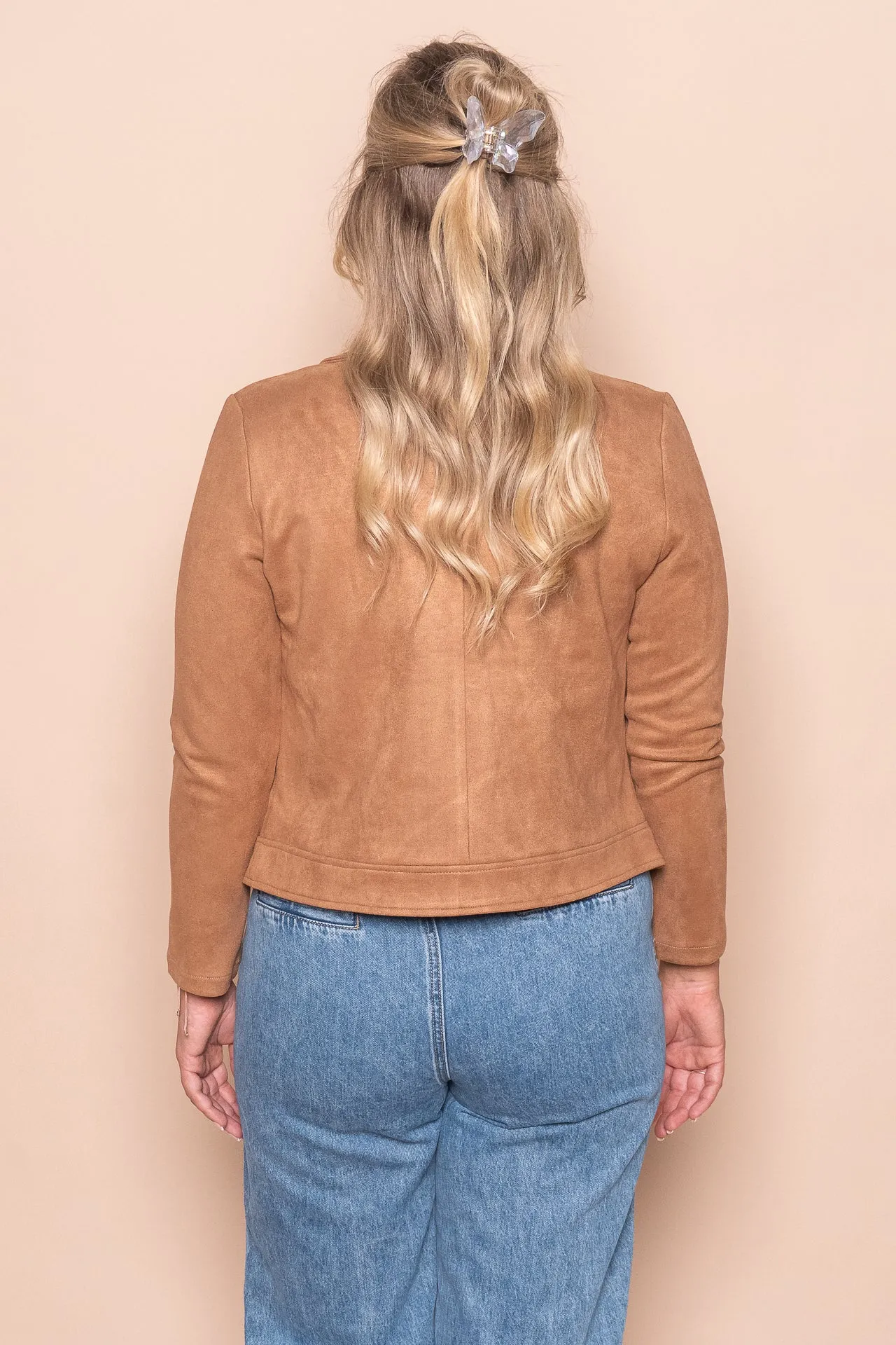 Pamela Biker Jacket in Tan sold by Always Alice product image thumbnail 4