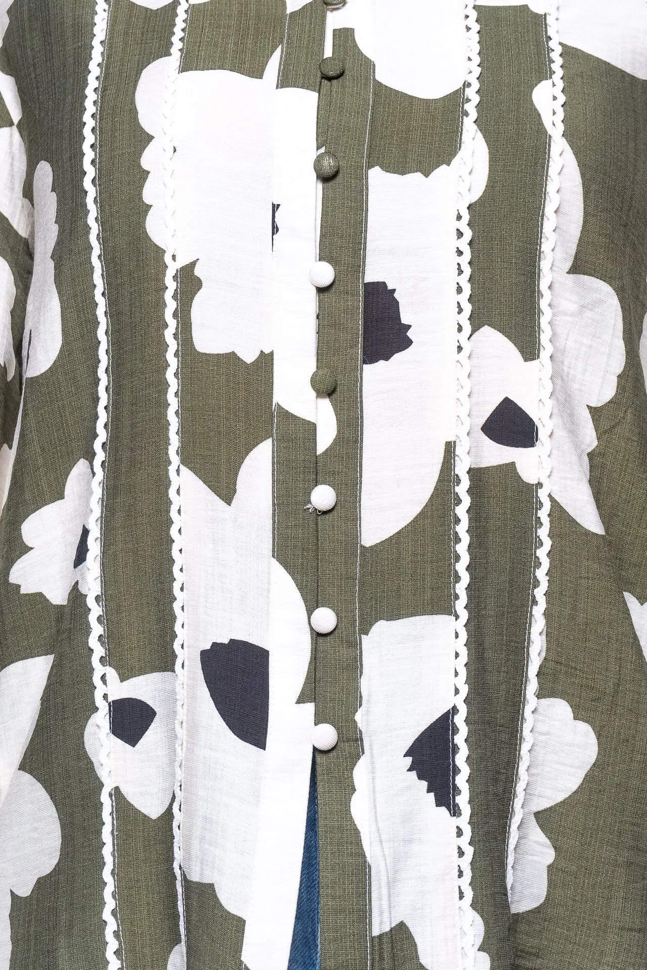 Florie Floral Shirt in Olive sold by Always Alice product image thumbnail 5