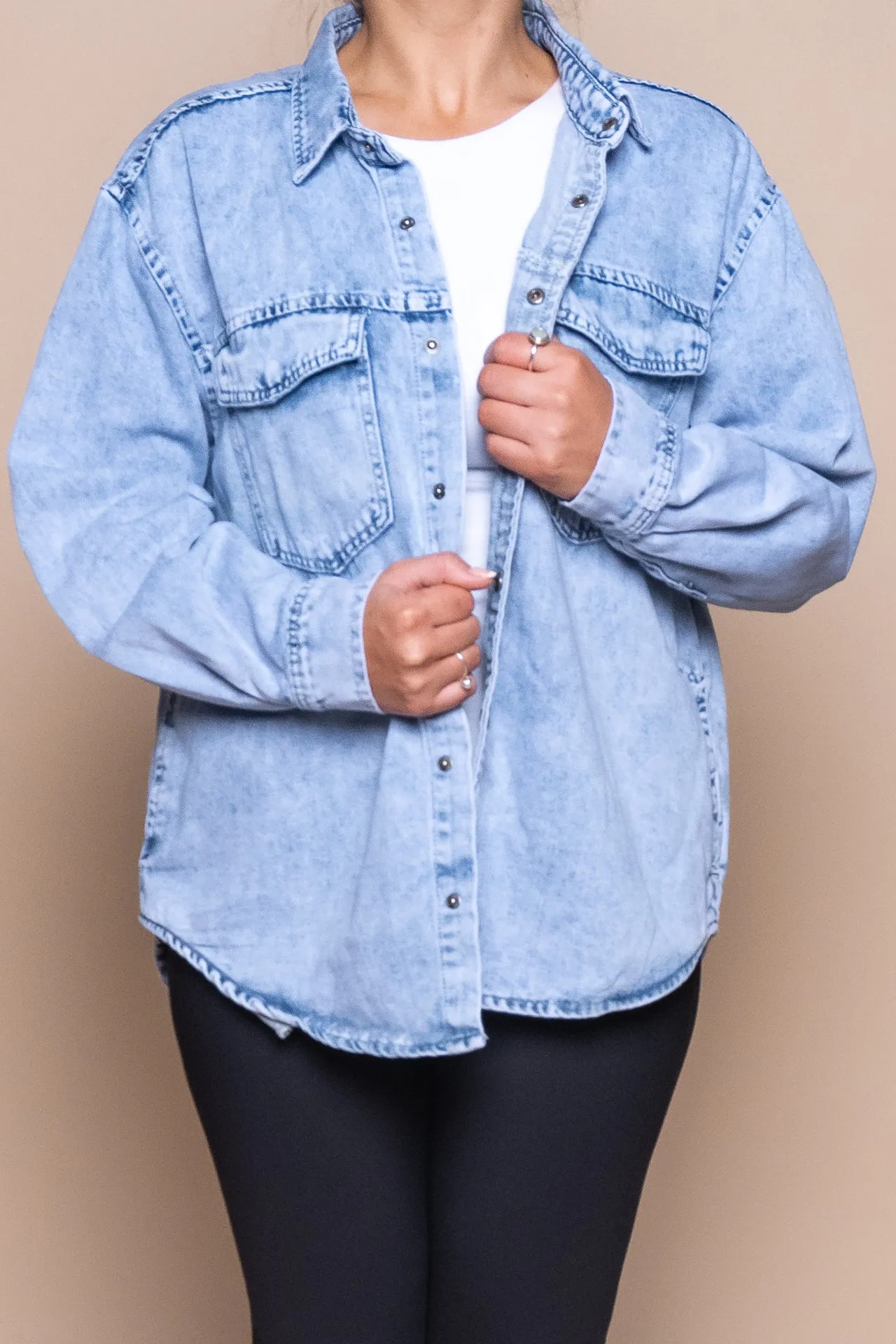 Daisy Over Shirt in Light Blue - Foxwood sold by Always Alice product image thumbnail 4
