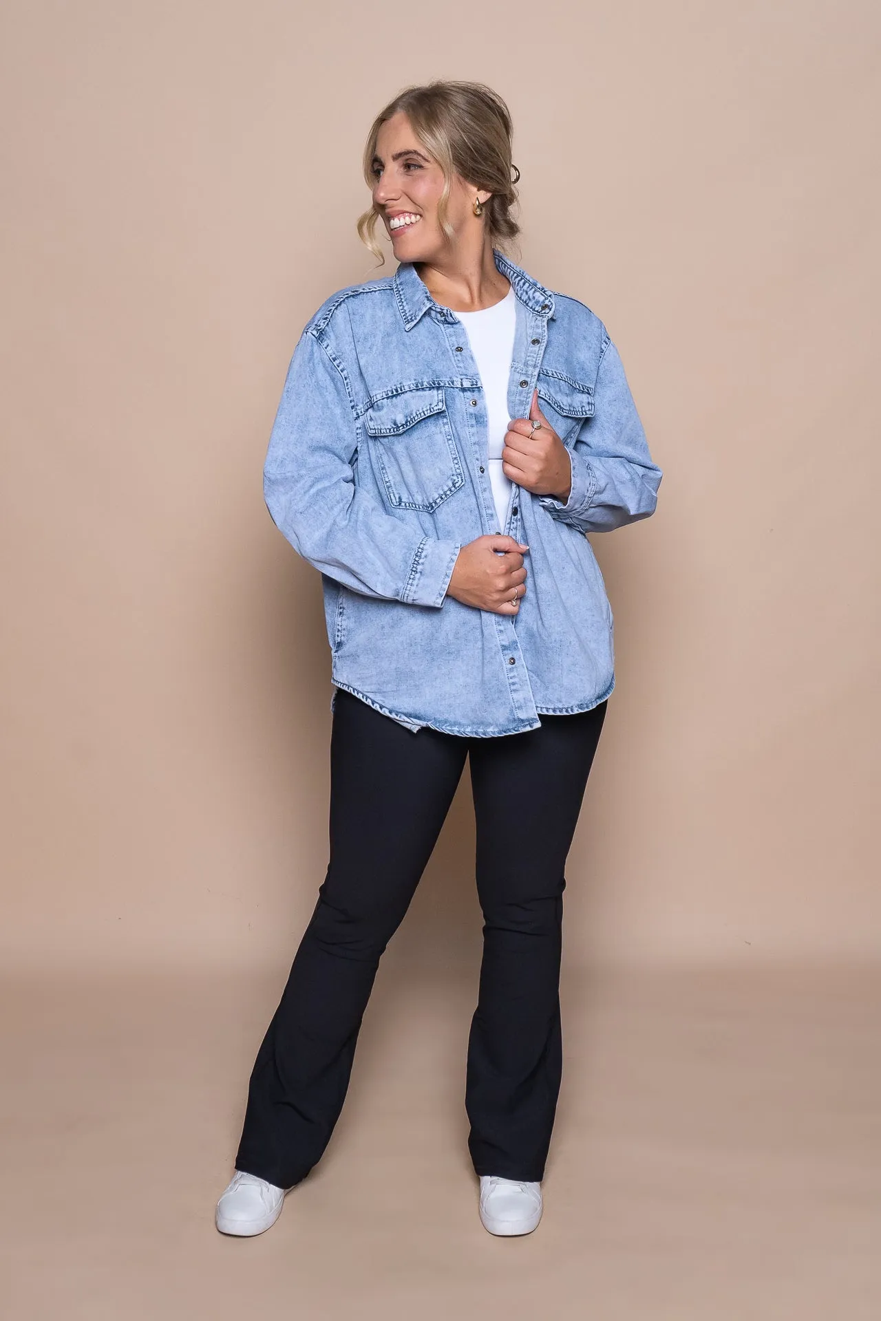 Daisy Over Shirt in Light Blue - Foxwood sold by Always Alice product image thumbnail 2