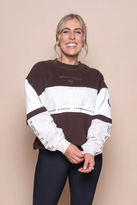 Performance Slouch Crew in Brown - All About Eve sold by Always Alice