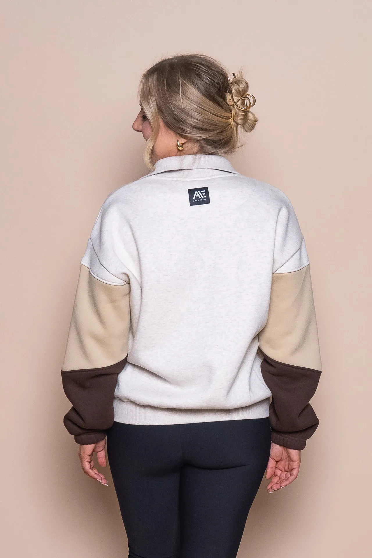 Savannah Panel 1/4 Zip Crew in Oat - All About Eve sold by Always Alice product image thumbnail 4