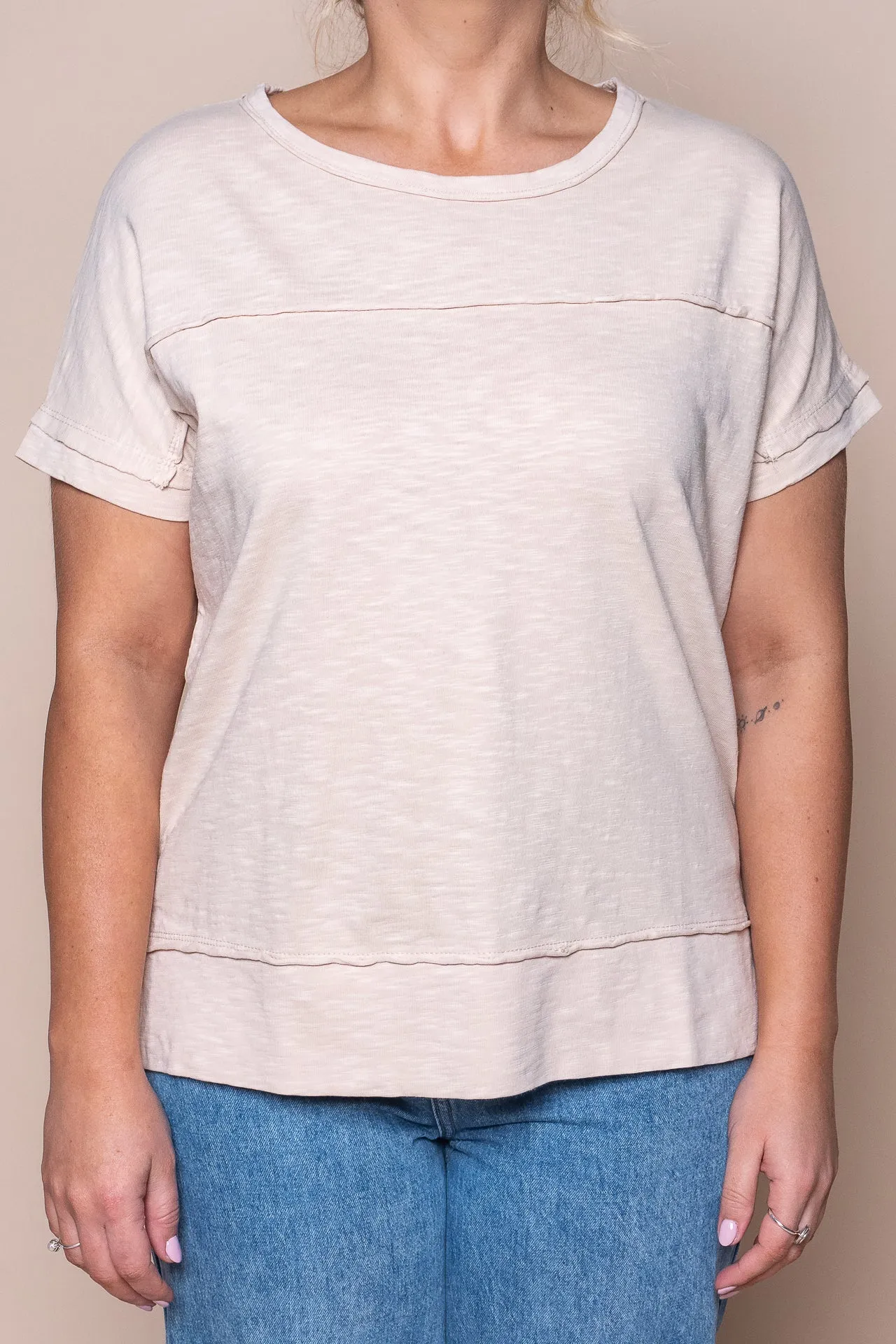 Allison Tee in Oat - Foxwood sold by Always Alice