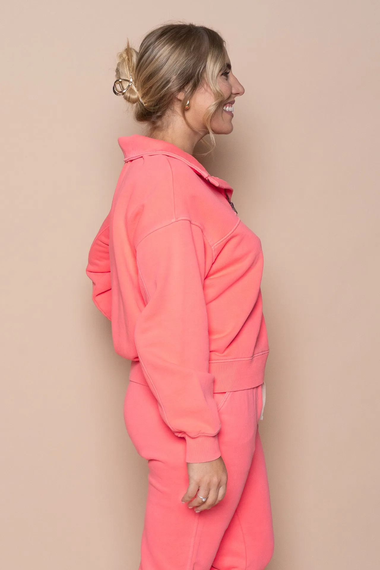 College Zip Crew in Neon Pink - Foxwood sold by Always Alice product image thumbnail 4