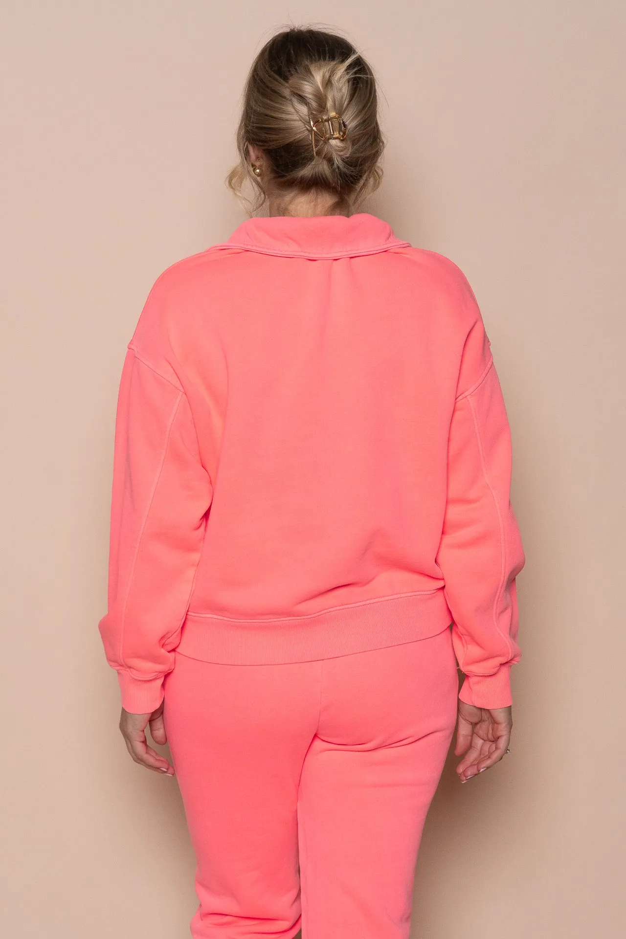 College Zip Crew in Neon Pink - Foxwood sold by Always Alice product image thumbnail 5