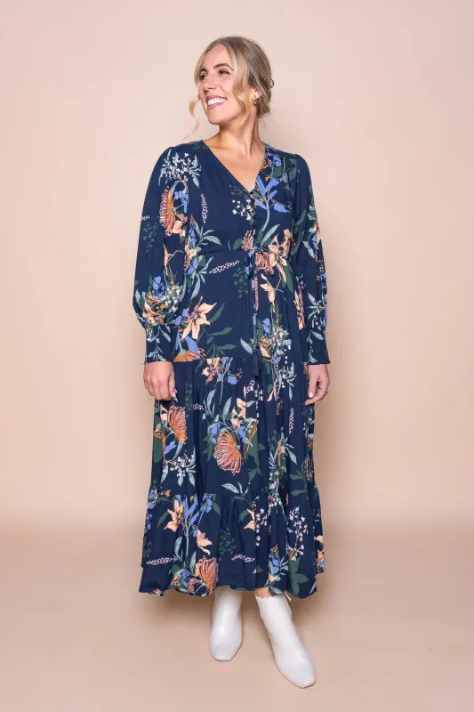 Jacinda Maxi Dress in Navy sold by Always Alice